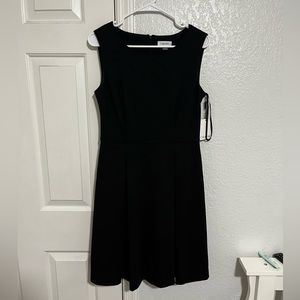 Calvin Klein Black Sleeveless Knee Length Pencil Dress
